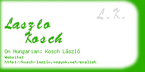 laszlo kosch business card